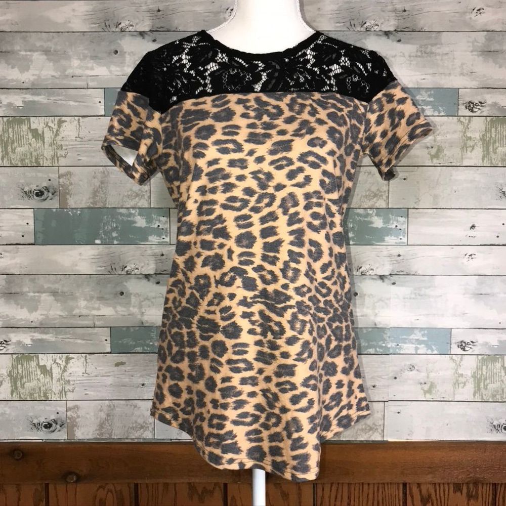 Crazy train leopard lace top #535